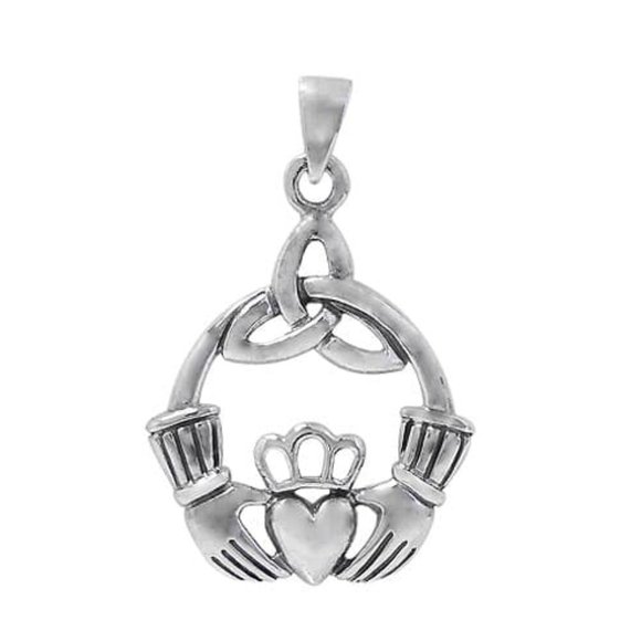 Sterling Silver Claddagh Pendant - Picture 1 of 2